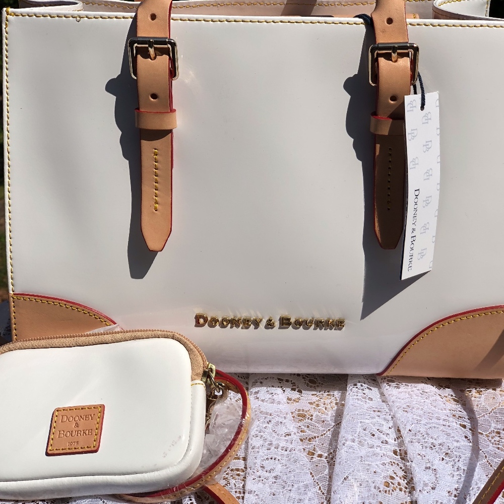White Patent D&B Handbag
